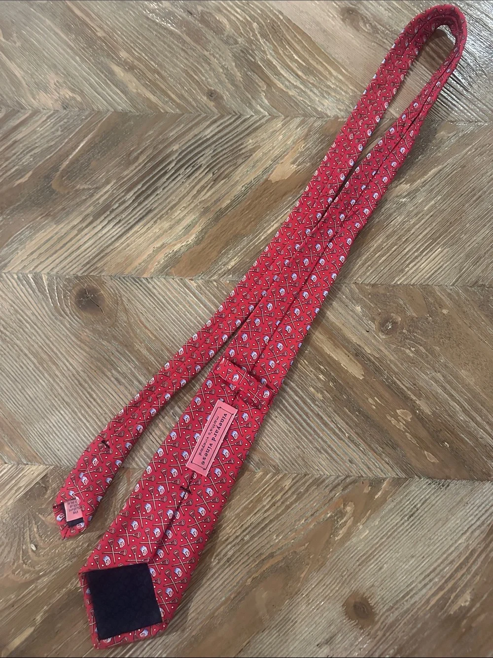 Vineyard Vines Boys Red Lacrosse LAX tie one size